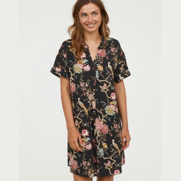 H&M Dresses & Skirts - GP&J Baker for H&M Floral Bird Nature Print Dress